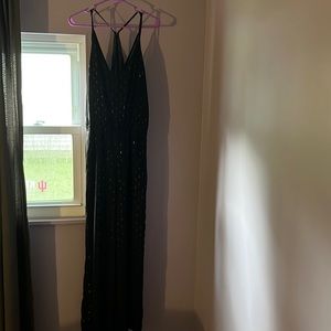 Sheer Black with Gold Dots Romper